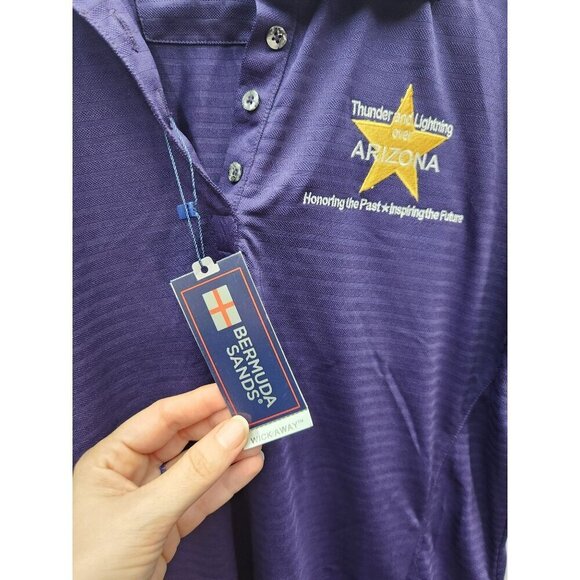 Bermuda Sands Polo Shirt XL Purple Thunder & Lightning Over Arizona Honoring The - Picture 5 of 6
